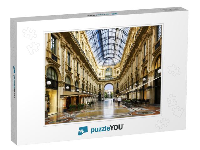 Glass Dome of Galleria Vittorio Emanuele in Milan, Italy... Jigsaw Puzzle