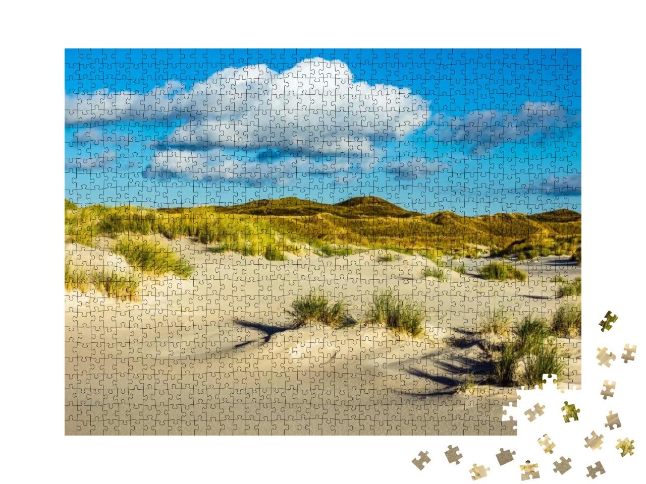 Landscape in the Dunes on the North Sea Island Amrum, Ger... Jigsaw Puzzle with 1000 pieces