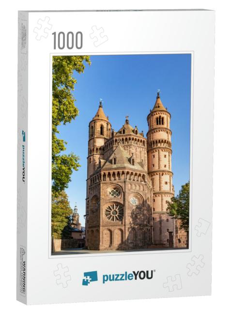 Old Historic Cathedral of Worms, Germany... Jigsaw Puzzle with 1000 pieces