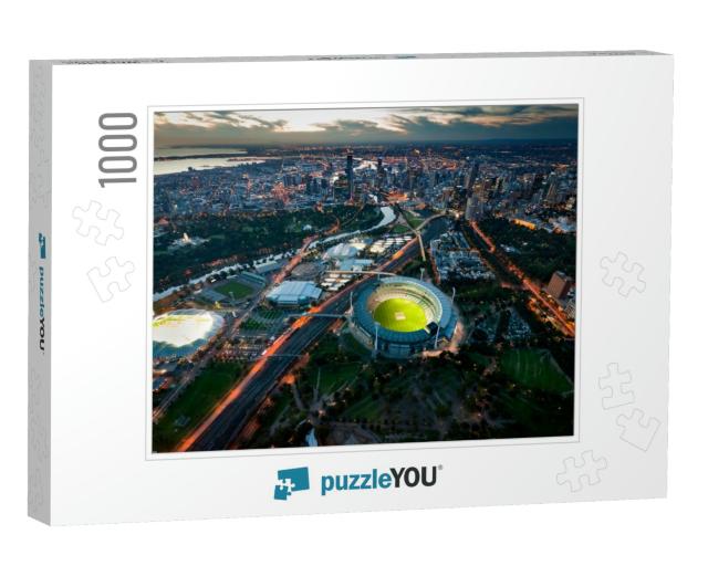 Melbourne Aerial Skyline... Jigsaw Puzzle with 1000 pieces