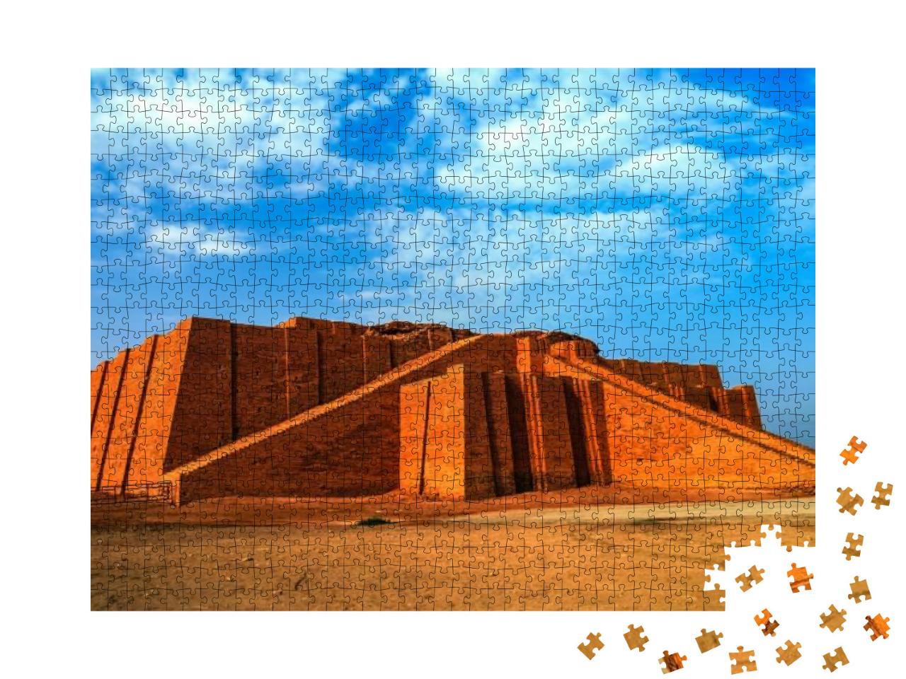Restored Ziggurat in Ancient Ur, Sumerian Temple, Iraq... Jigsaw Puzzle with 1000 pieces