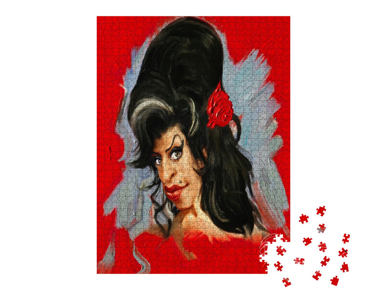 Beehive Hair Singer Portrait Jigsaw Puzzle with 1000 pieces