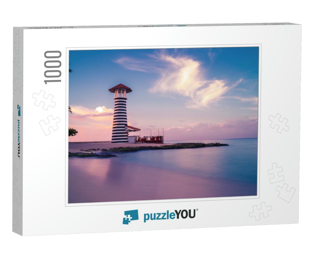 Sunrise At Bayahibe Beach with Smooth Water, La Romana, D... Jigsaw Puzzle with 1000 pieces