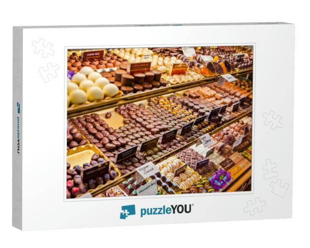 Variety of Chocolate Pralines At the English Market, Irel... Jigsaw Puzzle