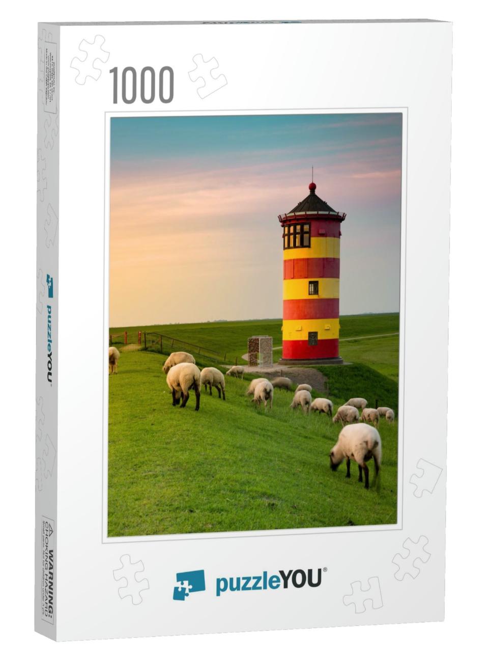 A Beautiful Lighthouse on the East Frisian Coast... Jigsaw Puzzle with 1000 pieces
