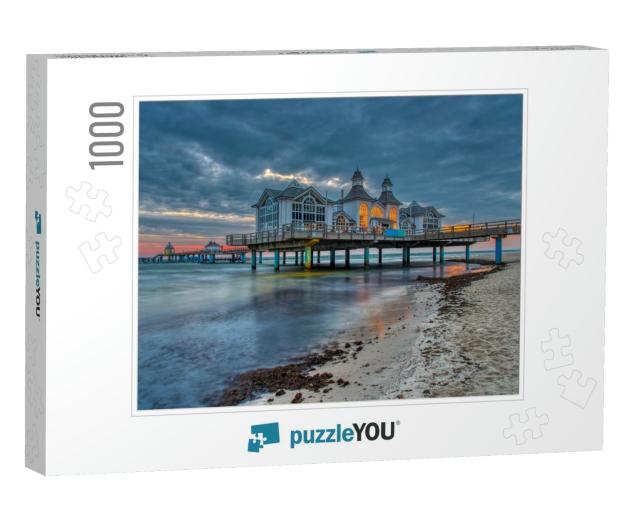 The Sea Pier of Sellin on Ruegen Island in Germany with D... Jigsaw Puzzle with 1000 pieces