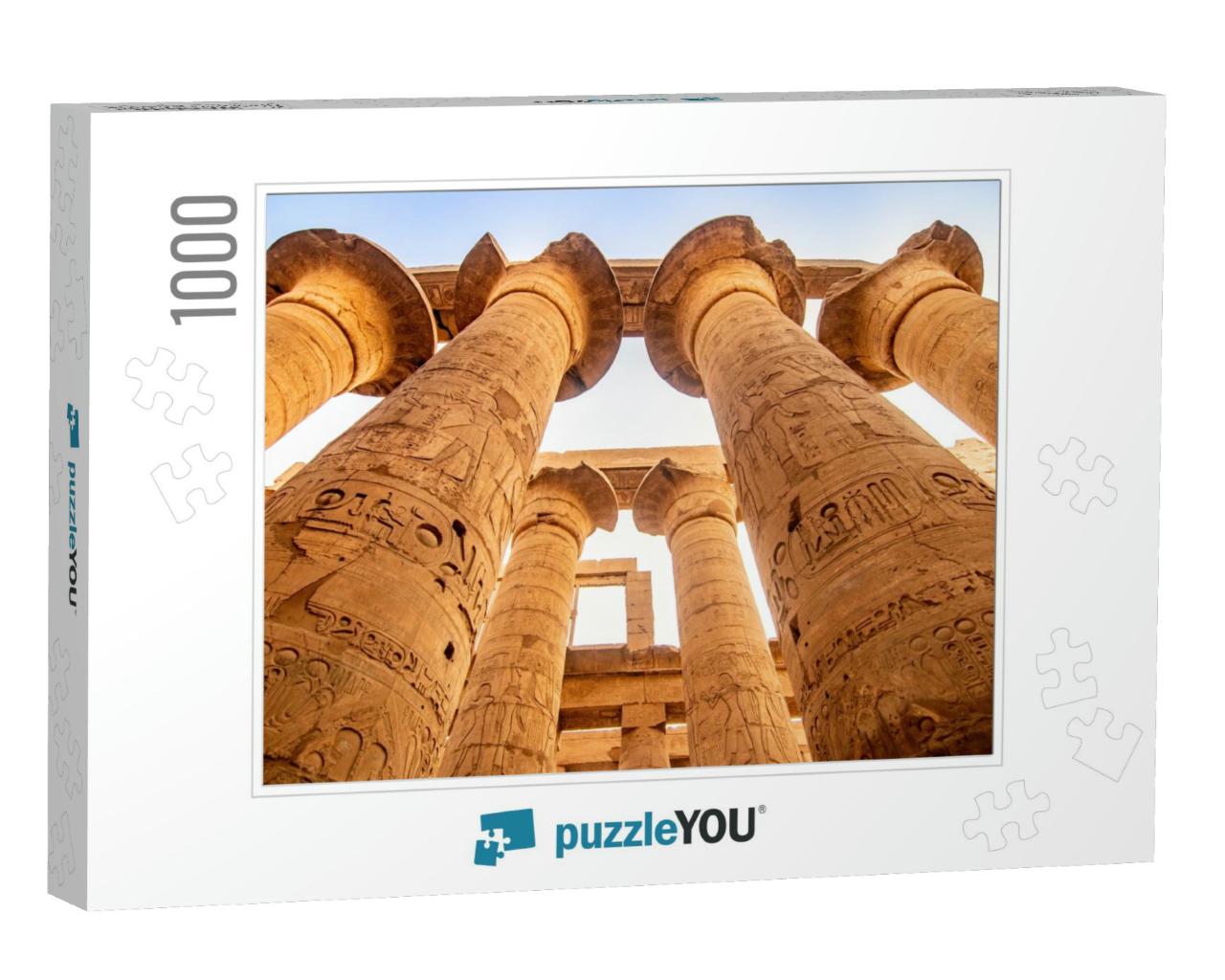Exploring Egypt - Karnak Temple - Massive Columns Inside... Jigsaw Puzzle with 1000 pieces