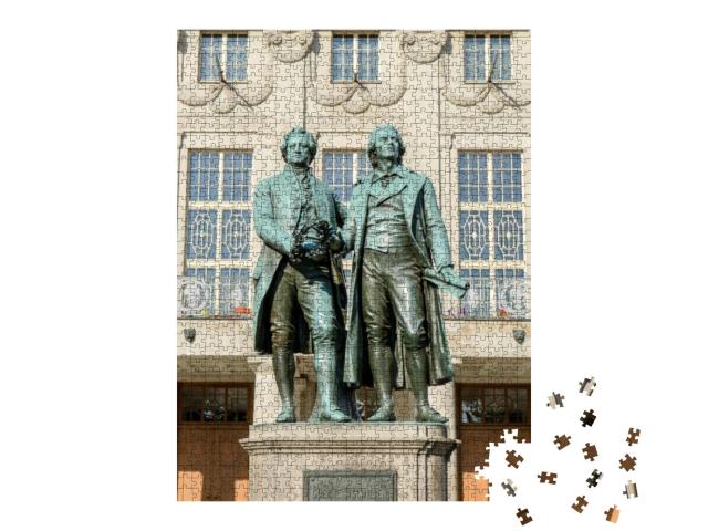Monument to Goethe & Schiller Before the National-Theater... Jigsaw Puzzle with 1000 pieces