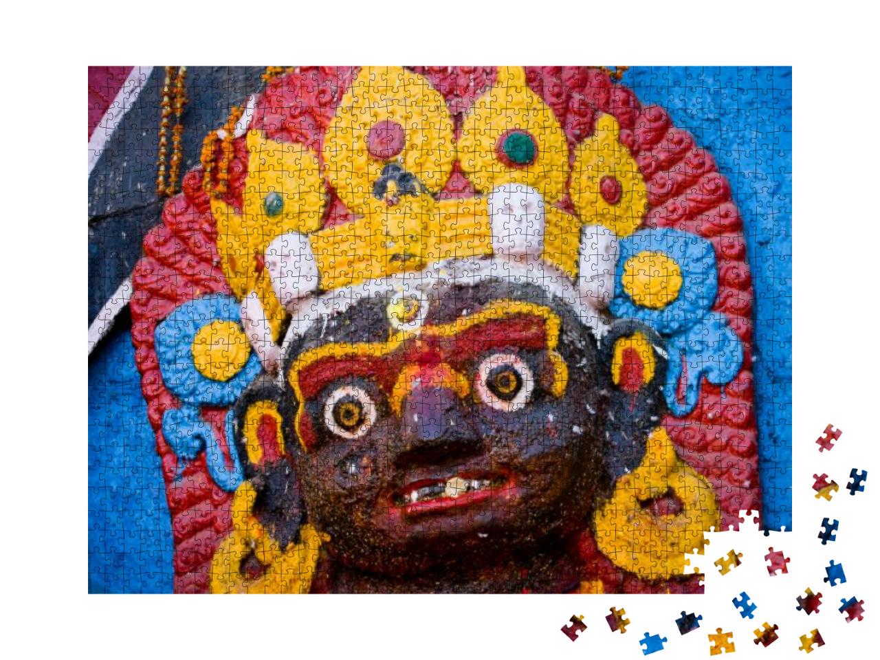 Kaal Bhairav Statue At Kathmandu Durbar Square, Nepal... Jigsaw Puzzle with 1000 pieces