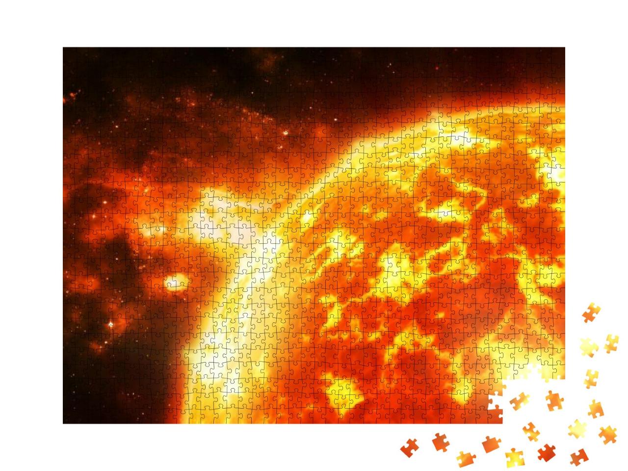 The Sun - Background Elements of This Image Furnished by... Jigsaw Puzzle with 1000 pieces