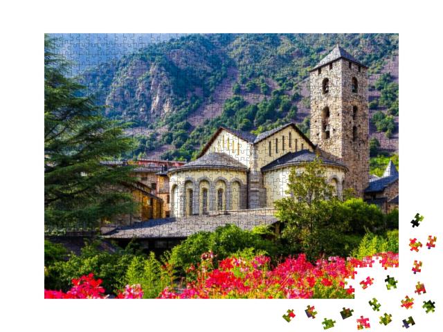 Sant Esteve Church Located in Andorra La Vella, Andorra... Jigsaw Puzzle with 1000 pieces