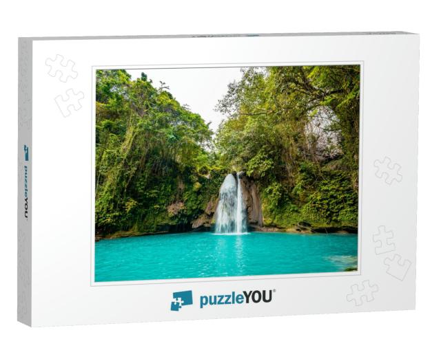 Kawasan Falls on Cebu Island in Philippines, Turquoise Wa... Jigsaw Puzzle