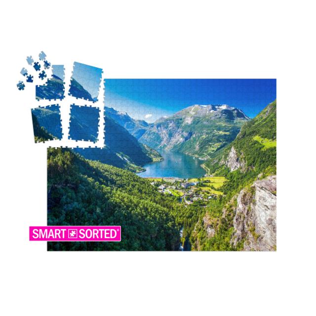 View of Geirangerfjord in Norway, Europe... | SMART SORTED® | Jigsaw Puzzle with 1000 pieces