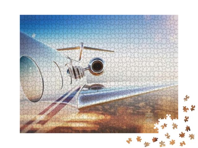 Business Travel Concept. Generic Design of White Luxury P... Jigsaw Puzzle with 1000 pieces