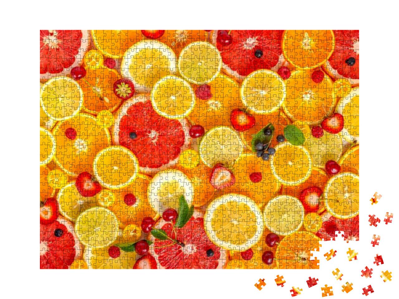Top View of Beautiful Fresh Trendy Seamless Pattern Slice... Jigsaw Puzzle with 1000 pieces