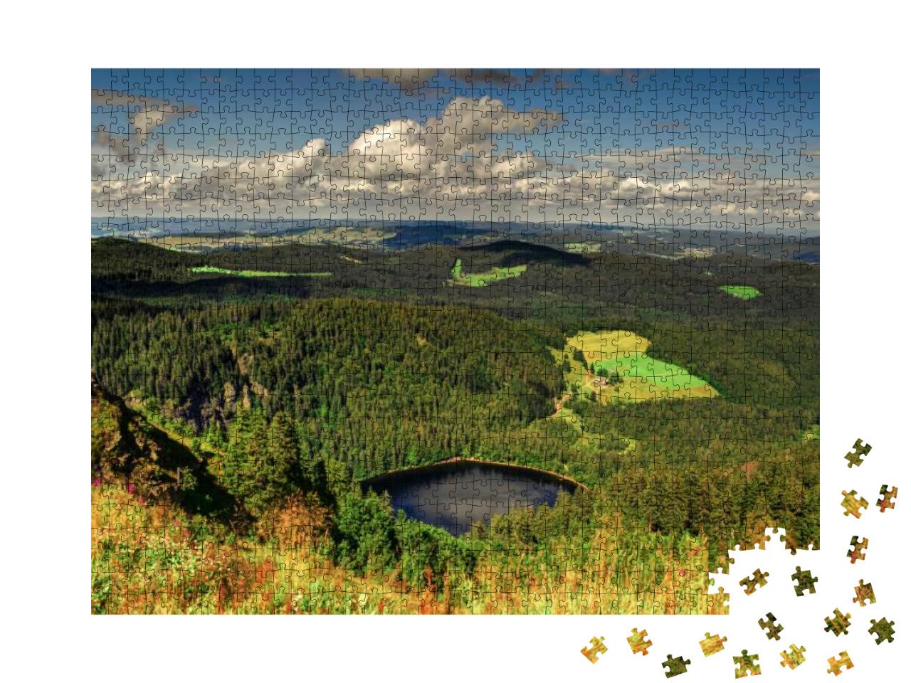 Panorama Landscape View Over Black Forest Germany... Jigsaw Puzzle with 1000 pieces
