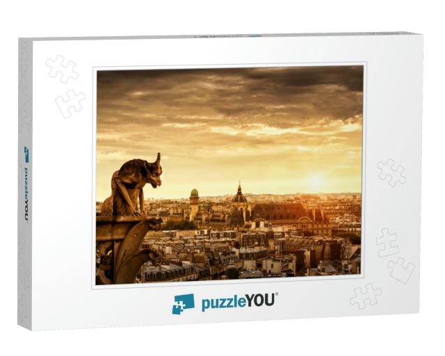 Chimera or Gargoyle on the Cathedral of Notre Dame De Par... Jigsaw Puzzle