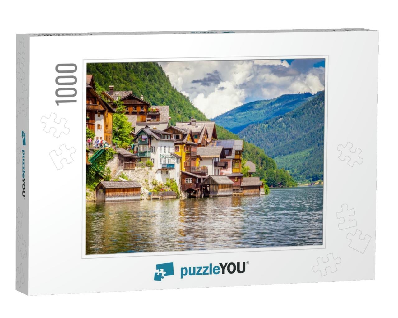 Fantastic View on Hallstatt Village & Alpine Lake, Austri... Jigsaw Puzzle with 1000 pieces