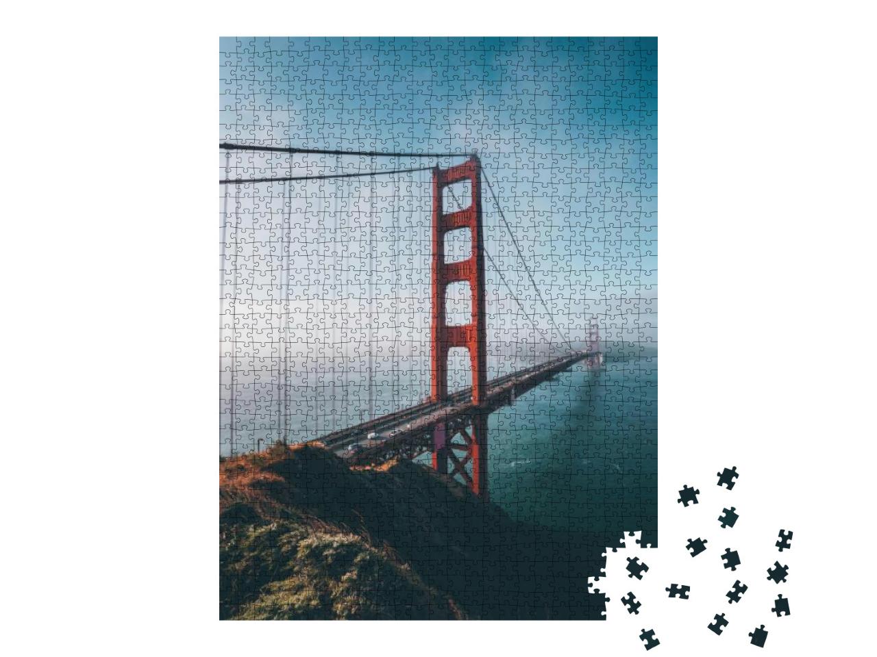 A Sunrise View of the Golden Gate Bridge from the Marin H... Jigsaw Puzzle with 1000 pieces
