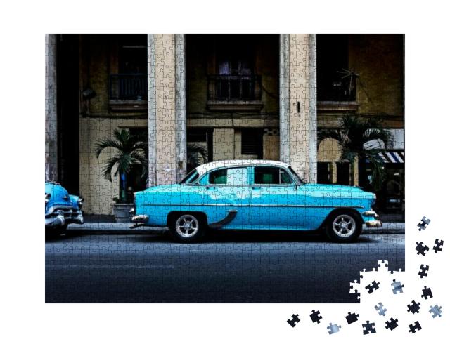 Old-Timer in Havana, the Capital City of Cuba... Jigsaw Puzzle with 1000 pieces