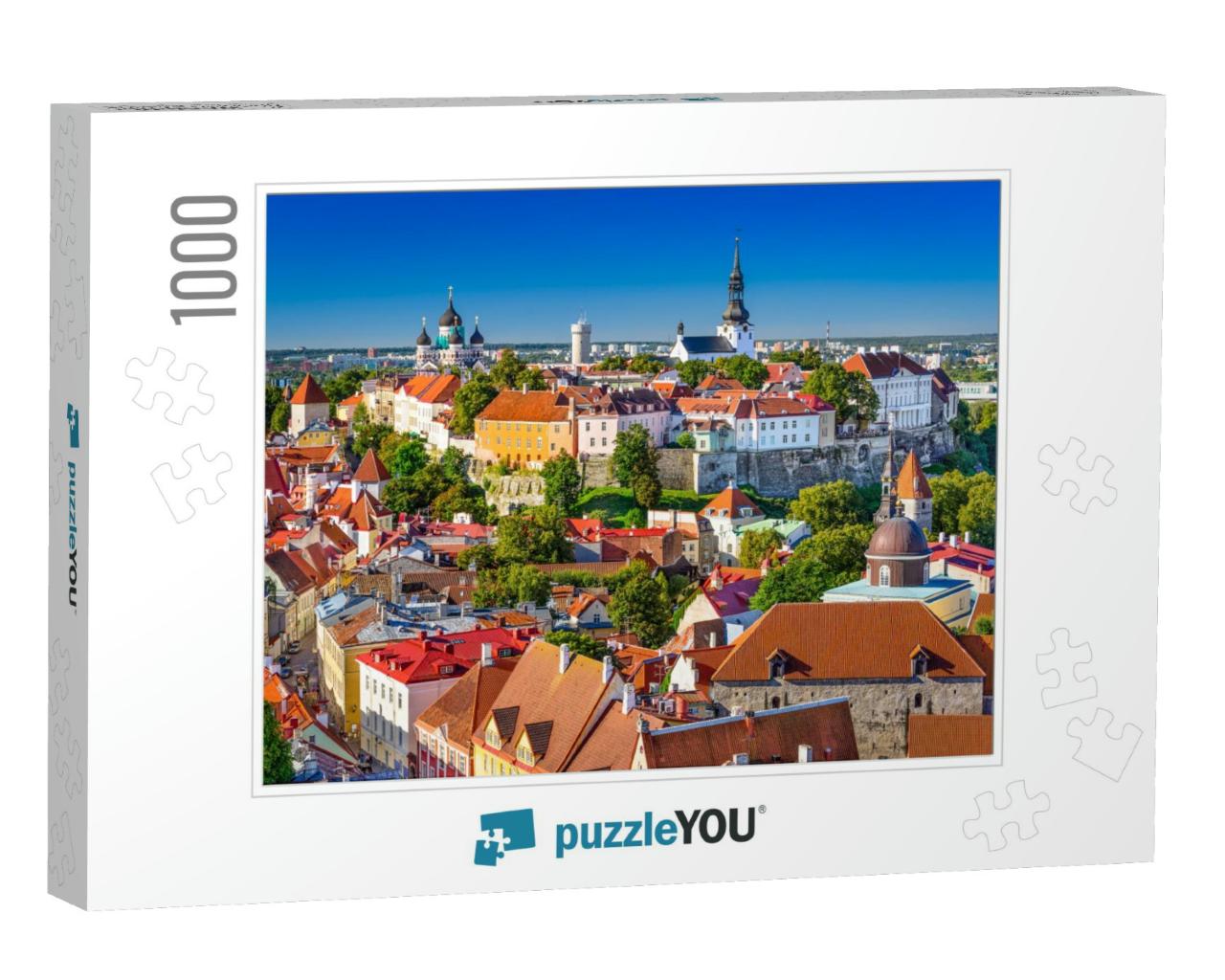 Tallinn, Estonia, Old Town Skyline of Toompea Hill... Jigsaw Puzzle with 1000 pieces
