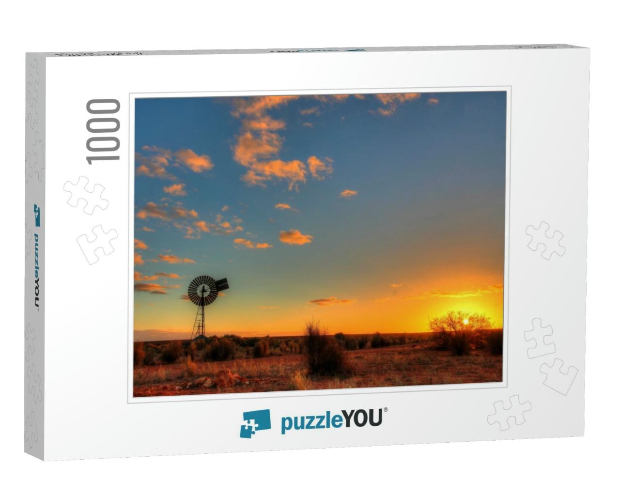 Windmill in Remote Australian Outback... Jigsaw Puzzle with 1000 pieces