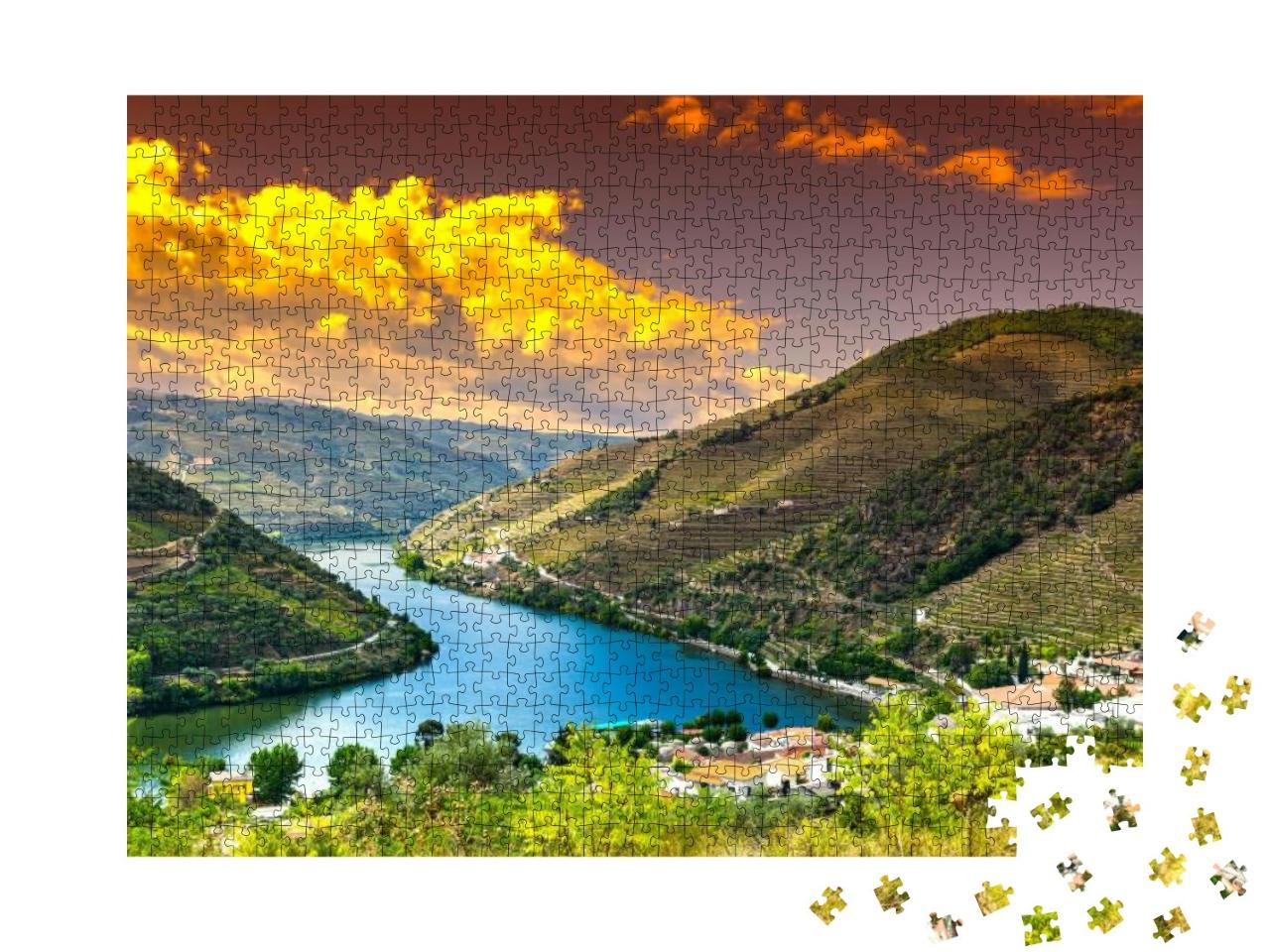 Travel in River Douro Region in Portugal Among Vineyards... Jigsaw Puzzle with 1000 pieces