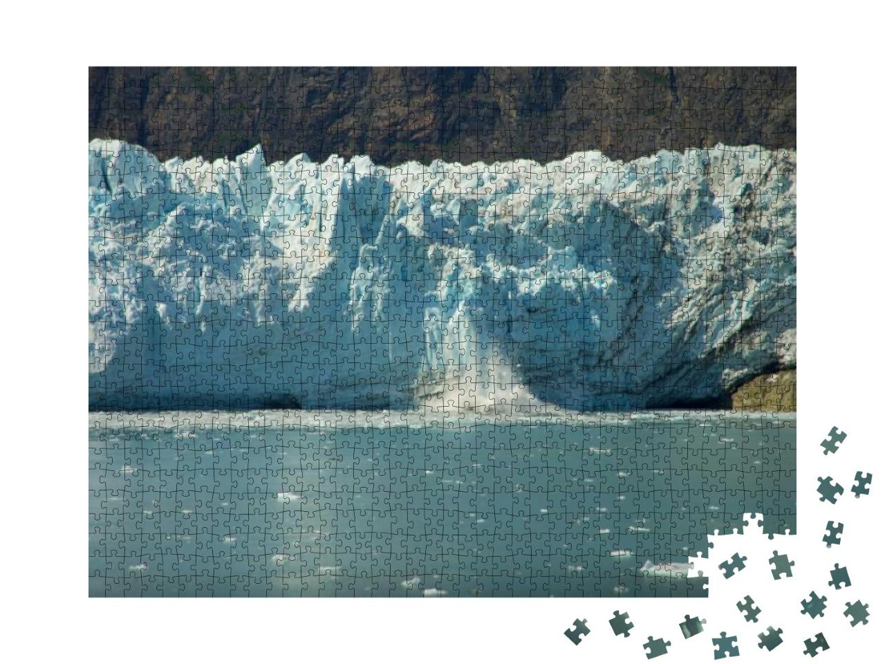 A Chunk of Ice Falling Off a Glacier, in Glacier Bay Nati... Jigsaw Puzzle with 1000 pieces