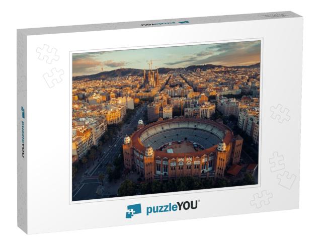 Sagrada Familia Basilica Aerial View as the Famous Landma... Jigsaw Puzzle