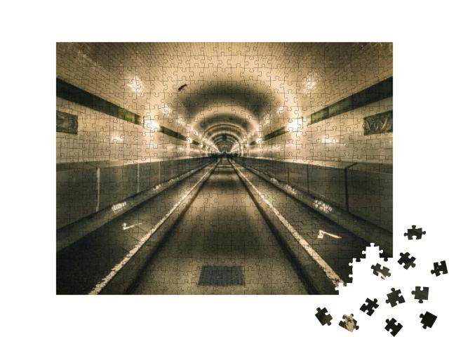 Historic Elbtunnel in Hamburg... Jigsaw Puzzle with 500 pieces