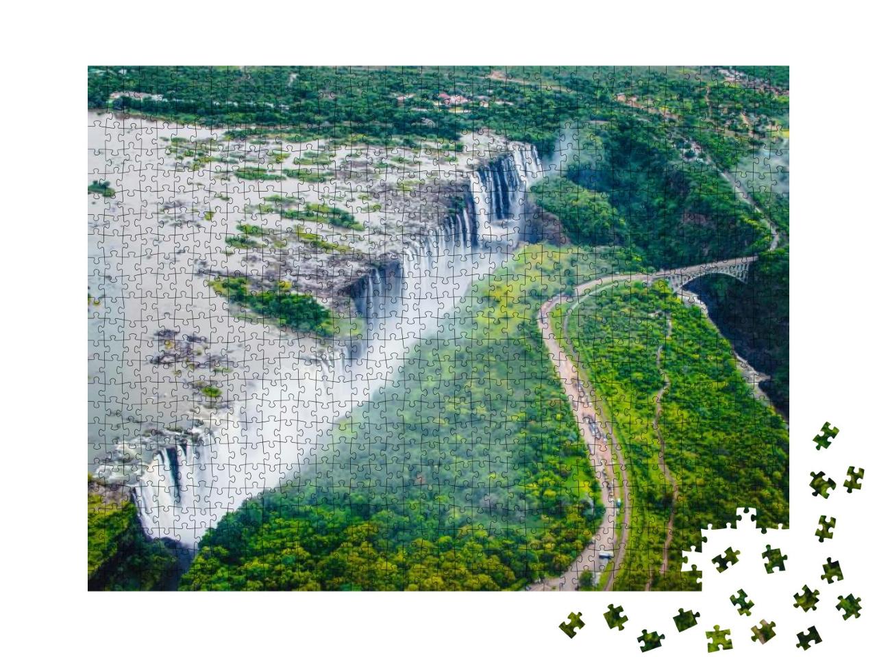 Victoria Falls Tokaleya Tonga Mosi-Oa-Tunya, the Smoke th... Jigsaw Puzzle with 1000 pieces