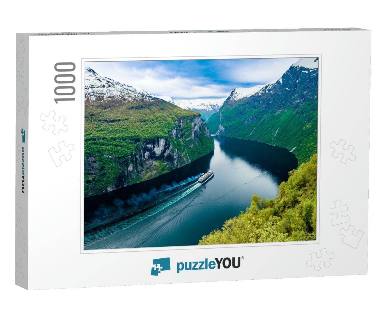 Geiranger Fjord, Beautiful Nature Norway. It is a 15-Kilo... Jigsaw Puzzle with 1000 pieces