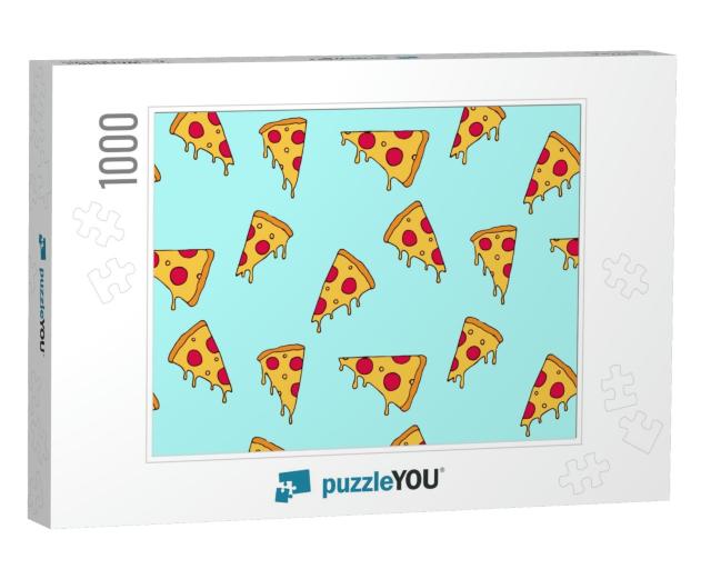 Pizza Slice Seamless Pattern... Jigsaw Puzzle with 1000 pieces