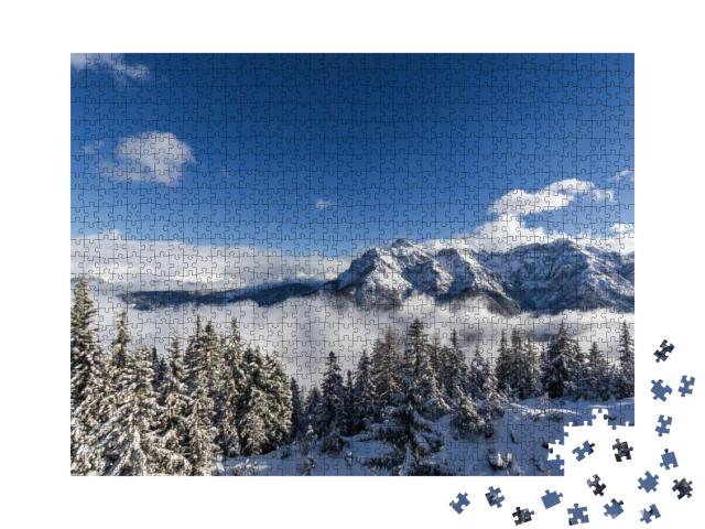 Winter Landscape in the Tyrol Alps in the Stubaier Gletsc... Jigsaw Puzzle with 1000 pieces