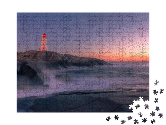 A Dramatic Sunset Captured At the Blue Hour At Peggy's Co... Jigsaw Puzzle with 1000 pieces
