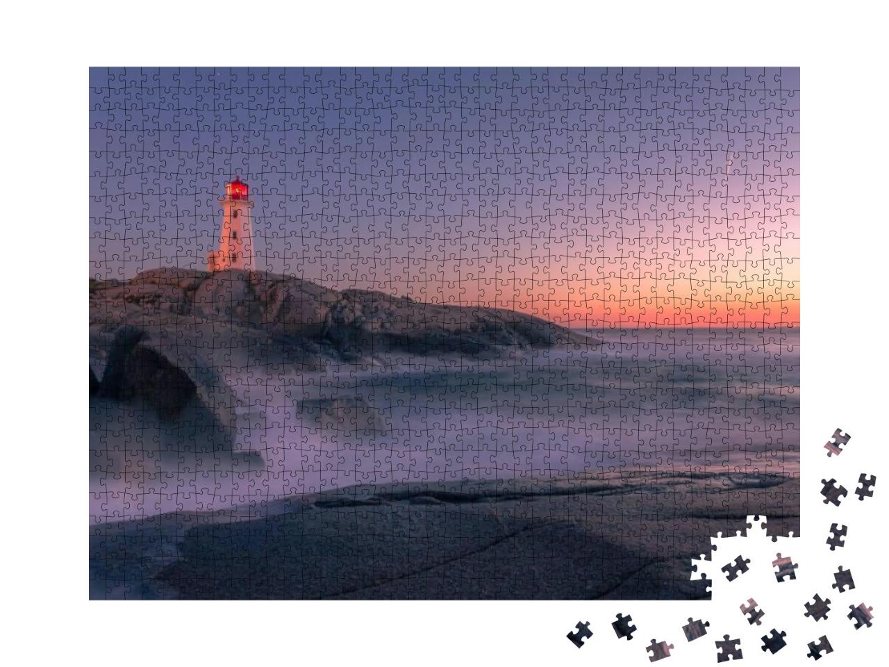 A Dramatic Sunset Captured At the Blue Hour At Peggy's Co... Jigsaw Puzzle with 1000 pieces