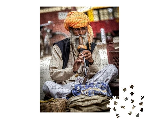 Photo Street Snake Charmer. India... Jigsaw Puzzle with 1000 pieces
