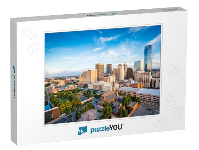 Oklahoma City, Oklahoma, USA Downtown Skyline in the After... Jigsaw Puzzle