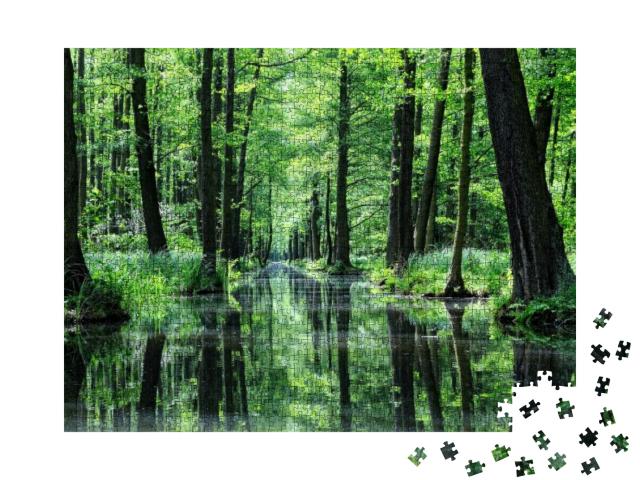 Channel Spree Forest Germany... Jigsaw Puzzle with 1000 pieces