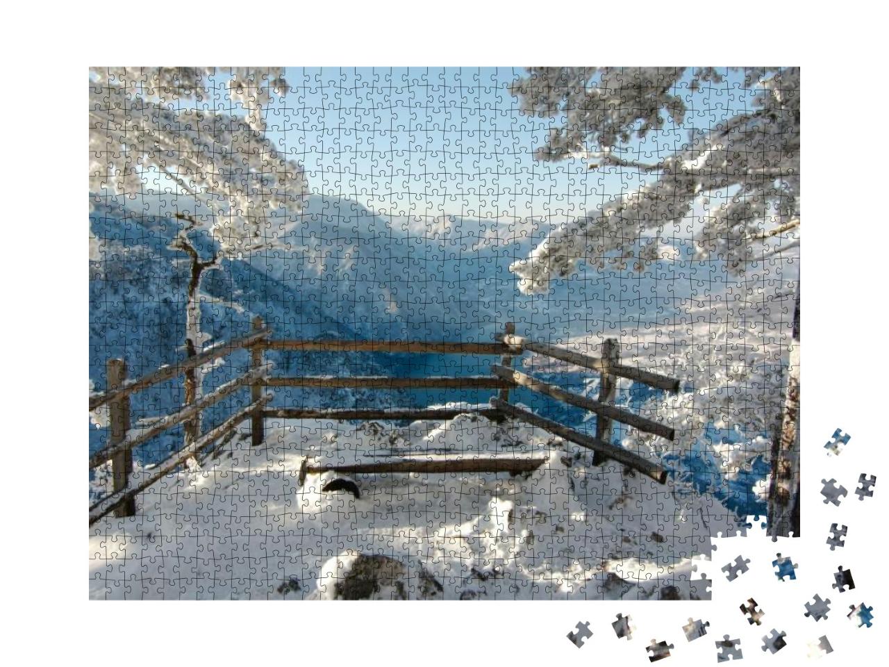 View Onto the Drina River in the Tara Mountains Serbia... Jigsaw Puzzle with 1000 pieces