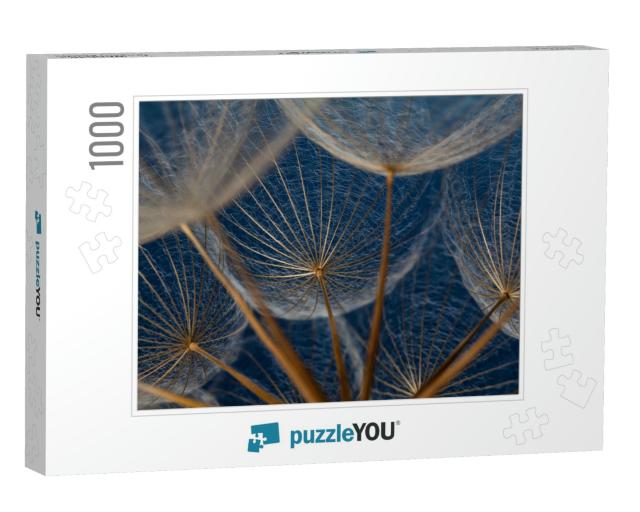Dandelion Seeds Against a Blue Background that Show Its D... Jigsaw Puzzle with 1000 pieces