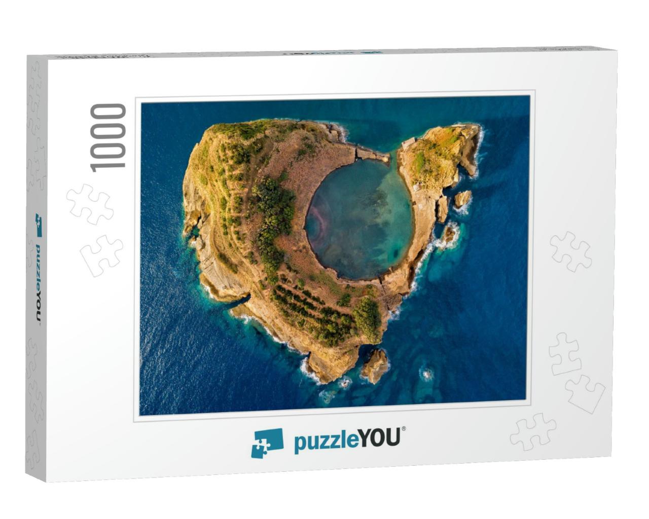 Top View of Islet of Vila Franca Do Campo is Formed by th... Jigsaw Puzzle with 1000 pieces