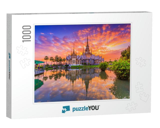 Landmark Wat Thai, Sunset in Temple At Wat None Kum in Na... Jigsaw Puzzle with 1000 pieces