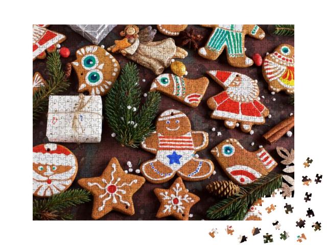 Homemade Christmas Cookies, Gifts & Various Decorations o... Jigsaw Puzzle with 1000 pieces