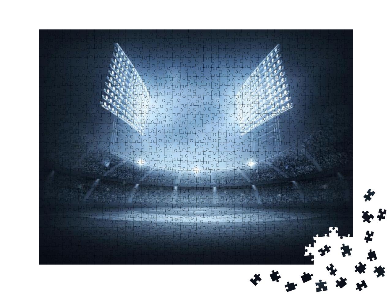 Baseball Stadium 3D Rendering Composition & Stadium is th... Jigsaw Puzzle with 1000 pieces