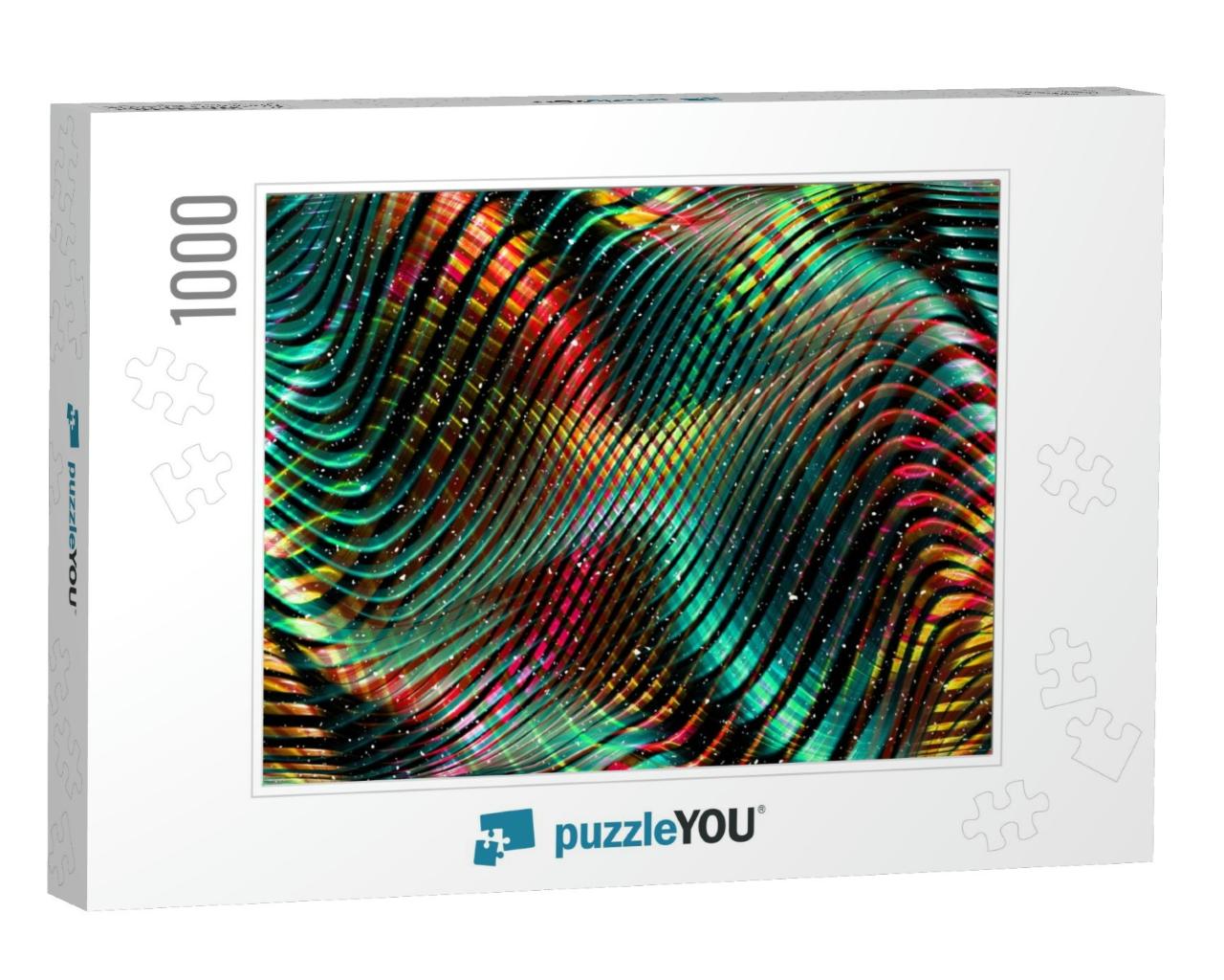 Digital Painted Abstract Design, Colorful Grunge Texture... Jigsaw Puzzle with 1000 pieces