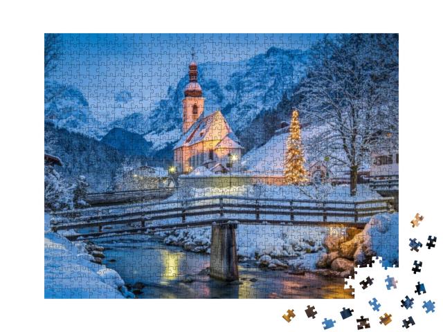 Beautiful Twilight View of Sankt Sebastian Pilgrimage Chu... Jigsaw Puzzle with 1000 pieces