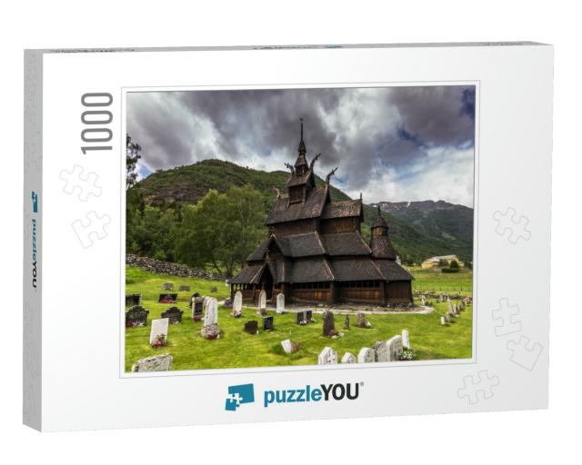 Borgund Stave Church, the Best Preserved of Them All, Nor... Jigsaw Puzzle with 1000 pieces