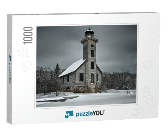 Grand Island East Channel Lighthouse, Lake Superior, Muni... Jigsaw Puzzle with 1000 pieces