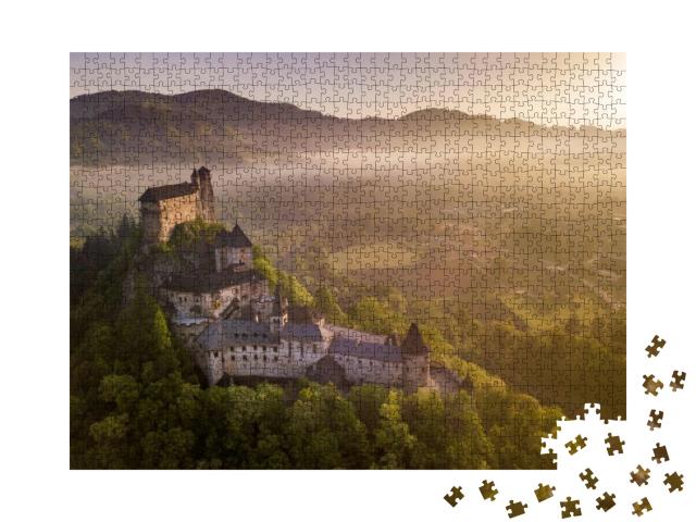 Beautiful Orava Castle in Oravsky Podzamok in Slovakia. M... Jigsaw Puzzle with 1000 pieces